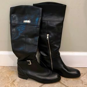 Coach Micha wide calf knee high riding boot.